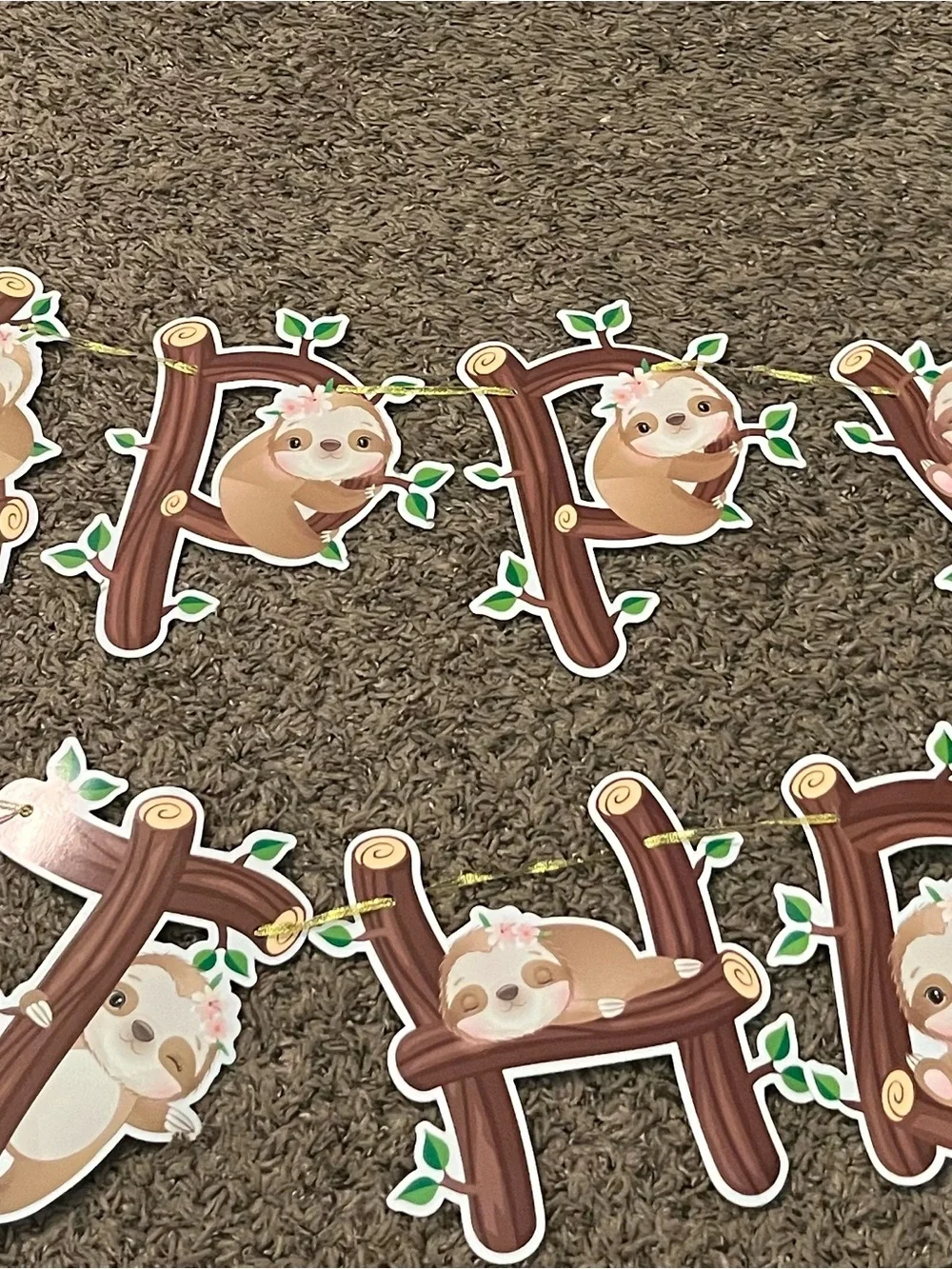 Happy Birthday Sloth decoration Lot